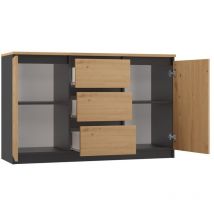 1D3S/2D3S ba anthrazit artisan Kommode - Costa