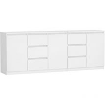 Costa Kommode Weiss 1d3s + 2d3s