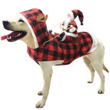 Fei Yu - Costume de Père Noël pour chien, vêtements de Noël pour animaux de compagnie, costume de cosplay, déguisement de fête
