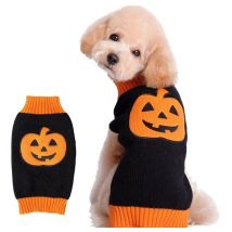 Ensoleille - Costumes d'Halloween pour chiens, crâne de citrouille, chauve-souris, faux, vêtements pour chiens de petite, moyenne et grande taille.