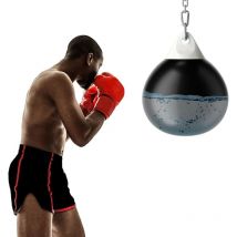 Costway - 45 cm Wasserboxsack, 50 kg Boxing Punching Bag mit Verstellbarer Metallkette, Sicherheitsschnallen & Wasserschlauch, Punchingsack für