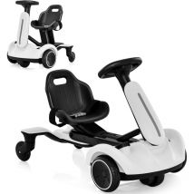 6V Kart Électrique Enfants avec Siège Réglable & Rotatif à 360°, Kart à Pédale avec 5 Roues & Ceinture de Sécurité, Klaxon & Sons du Moteur, Charge