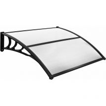 Costway - Auvent Porte d'Entree 122 x 99 cm Protection Solaire, Marquise de Porte et Fenêtre Extérieur Plaque en Polycarbonate Protection Contre