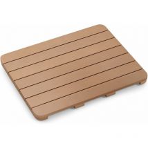 COSTWAY Caillebotis de Douche, Tapis de Bain en HIPS Anti-moisissures et Antidérapant, pour Douche, Baignoire, Bord de Piscine, Patio, Intérieur ou