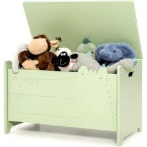 Caja de Almacenamiento de Juguetes de Madera, Cajón Infantil con Bisagra de Seguridad, Caja Infantil con Asas, Organizador de Niños para Dormitorio,