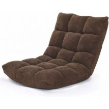Canapé Paresseux Tatami Pliable Chaise de Plancher Coussin de Chaise de Lit Siège de Sol pour Maison, Bureau 105x56x15 cm - Costway