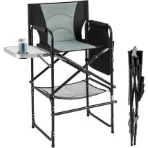 Costway - Chaise Pliante Camping, Tablette Pliable avec Porte-gobelet, Chaise de Camping, Sac en Filet Inférieur, 4 Poche Latérale, Fauteil Pliante,