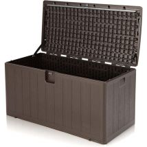 Costway - Coffre de Rangement Exterieur xxl 400L-127,5 x 64 x 64 cm avec Poignées Encastrée/Malle de Rangement de Jaridn Verrouillable pour Outils de