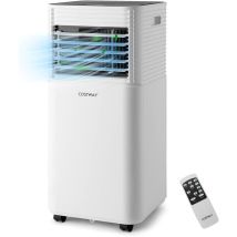 Costway - Condizionatore Portatile, 7000 BTU/2,1 kW, 4 in 1 Con Raffreddamento, Ventola, Deumidificazione e Modalità Notturna, 24H Timer,