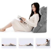 Costway - Ensemble de 3 Coussin Élévateur de Jambes, Coussin Élévateur de Jambes Ergonomique, Housse Lavable en Machine, Triangulaires,