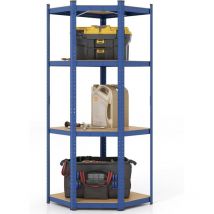 Costway - Estantería Metálica de 4 Niveles, Estantería Esquinera con Estantes Ajustables, Carga Máx 720Kg, 100 x 80 x 180 cm, Estanteria Almacenaje 4