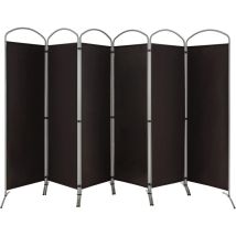 COSTWAY Grand Paravent Pliant à 6 Panneaux, Séparateur de Pièce Pliable de 188 CM de Haut, Séparateur d’Ecran en Tissu Autoportant, Cloison de Pièce