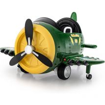 COSTWAY Kinder Elektroauto im Flugzeug-Look, Elektroflugzeug Aufsitz mit Fernsteuerung, Kinderfahrzeug mit Joysticks & Tragflächen & Propeller,