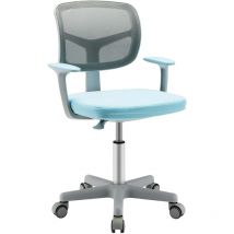 Costway - Kinderstuhl auf Rollen, höhenverstellbar 80-91,5cm, drehbar, mit Rückenlehne & Armlehnen, für Kinder 3-10 Jahre alt Violett
