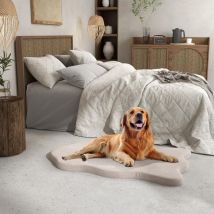 Matelas pour Chien en Mousse à Mémoire de Forme, Coussin Orthopédique pour Chien avec Housse Amovible et Lavable, Grand Lit pour Chien Antidérapant