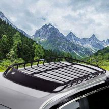 Costway - Porte-Bagages de Voiture, Porte-Bagages universel Toit Panier bac, Barres de Toit, 120X98X165CM 10,5kg