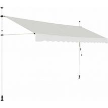 Costway - Store Banne Manuel Rétractable de 2 x 1,25M avec Manivelle Hauteur Réglable 200-300CM, Auvent de Terrasse en Aluminium Tissu Oxford