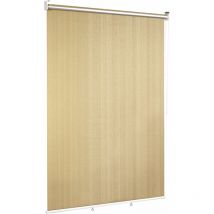 Costway - Store Occultant à Enrouleur 121x181CM Isolant Thermique Anti-UV, Montage du Store au Mur ou au Plafond avec Chaîne à Perles Glisse pour