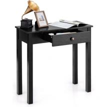 Table Console avec Tiroir, Table de Chevet avec Pieds en Bois Massif, Table d'Appoint pour Salon, Salle de Bain, Couloir, Petite Table d'Entrée,