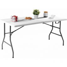 Table de Camping Table Pliante Table Jardin Blanche 1507274cm - Costway