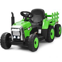 Costway - Tracteur à 3 Vitesses avec Remorque Amovible