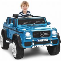 Costway - Mercedes Benz Voiture Électrique 12V pour Enfants 3-8 Ans, avec Télécommande 2.4G Bleu