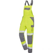 Cotte a bretelles onas jaune fluo/gris acier xl