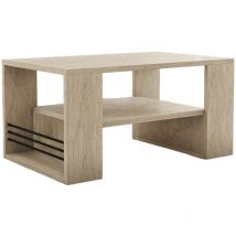 Couchtisch Aus Holz "iris" - 80 X 50 X 40 Cm - Travertin