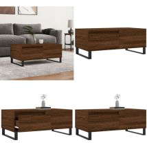 Couchtisch Braun Eichen-optik 90x50x36,5 Cm Holzwerkstoff - Couchtisch - Wohnzimmerstil - Eiche Optik - Holzmöbel - Holzwerkstoff - Home & Living