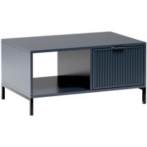 Lomadox - Couchtisch in Indigo blau mit Rillenoptik LAURO-161