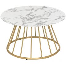 Couchtisch Rayo Marmoreffekt weiß D70cm Atmosphera créateur d'intérieur