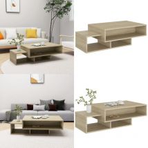 Couchtisch Sonoma-Eiche 105x55x32 cm Holzwerkstoff - Couchtisch - Wohnzimmertisch - Holzt Tisch - Sonneno Eichen Möbel - Regal - Home & Living