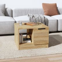 Couchtisch,Kaffeetisch,Wohnzimmertisch Sonoma-Eiche 50x50x36 cm Holzwerkstoff CFW128749