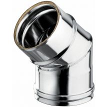 Coude 45° en Inox - Diamètre 80/100mm Warm Tech