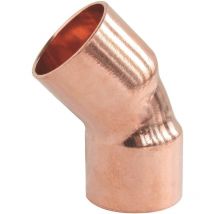 Coude cuivre à souder 45° - Double Femelle - Pour tube Ø18 - Sachet 2 pièces