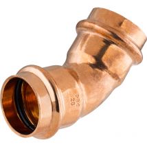 Coude 45° femelle à sertir pour tube cuivre noyon & thiebault Ø28