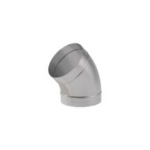 Coude à 45 degrés diamètre 125 mm en acier galvanisé