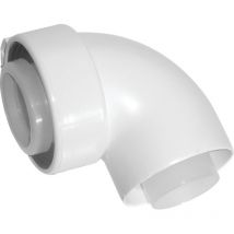 Coude Ubbink condensation gaz/fioul pptl/pvc 90 blanc 80/125