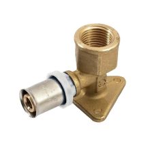 Thermacome - Coude 90° Avec Embase De Fixation À Sertir Pour Tube Multicouche Acopex Alu Diamètre Nominal 16 - 1/2'' (15x21)