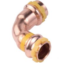 Coude 90 degrés - sudopress gaz - femelle / femelle - diamètre 14 mm Comap 5002vg14