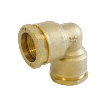 Sanitaire-distribution - Coude laiton égal 90° à serrage extérieur pour tubes pe ou acier - Diamètre : 25mm