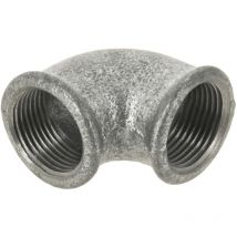 Coude fonte petit rayon 90° ff noir egal 12x17