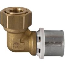 Coude 90° À Sertir Pour Tube Multicouche Acopex Alu Diamètre Nominal 20 Avec Écrou Libre 3/4'' (20x27) - Thermacome