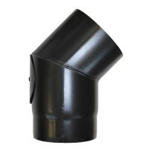 Coude à 45° avec trappe acier noir - ø 150