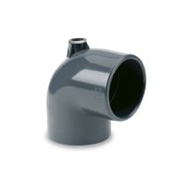 Coude à colle 'air' r/h Hidroten Dimensions : Ø63mm x 3/4' x 3/4