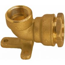 Coude applique laiton compression ACS Femelle 1/2" PE20