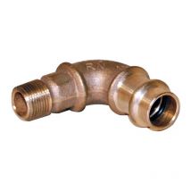 Coude bronze à sertir 90° - Femelle - fileté Mâle 16 - 15x21
