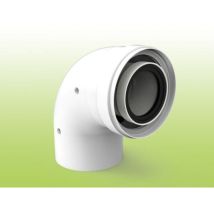 Cond. coaxial codo. 60/100 90o – 610-90mhp15 – Raccord fumisterie – Polypropylène, Aluminium – FIG