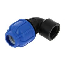 Coude 90° polypropylène compression 10bar Femelle 1' pe Ø25