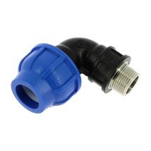 Irritec Spa - Coude compression 90° Ø25 insert laiton mâle 20-27 16 bar